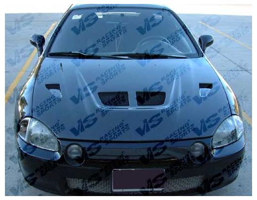 VIS Carbon Fiber Hood - Xtreme GT Style - Black