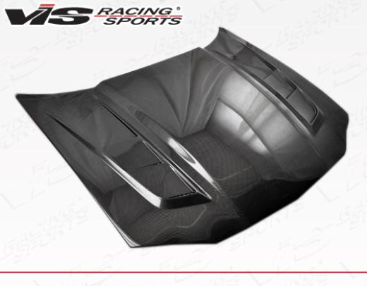 VIS Carbon Fiber Hood - SCV Style - Black