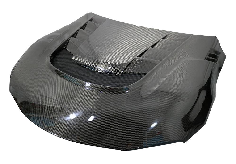  VIS Racing VRS Style Double-Sided Hybrid Carbon Fiber Hood