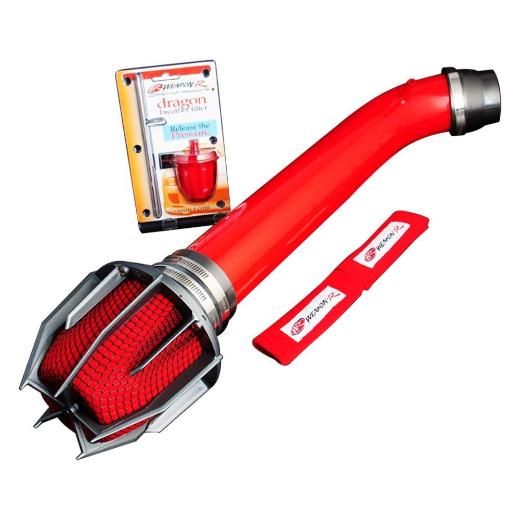 Weapon R Short Ram Intake - Red Pipe, Dragon Filter