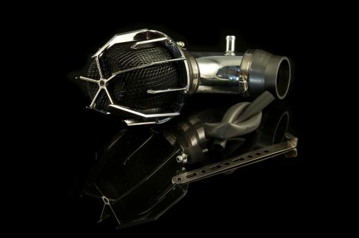 Weapon R Air Intake - Polished Chrome Cage w, Black Foam Filter