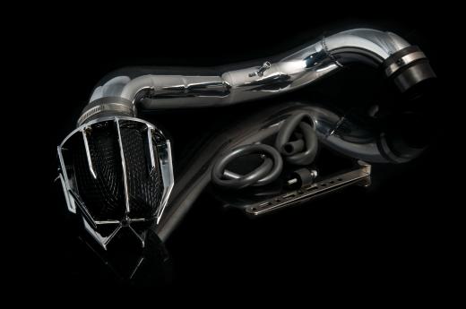 Weapon R Air Intake - Polished Chrome Cage w, Black Foam Filter