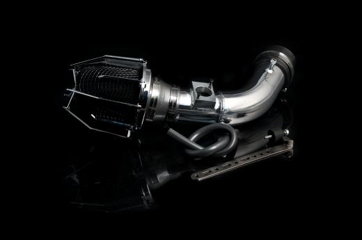 Weapon R Air Intake - Polished Chrome Cage w, Black Foam Filter