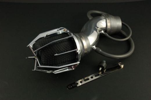 Weapon R Air Intake - Polished Chrome Cage w, Black Foam Filter