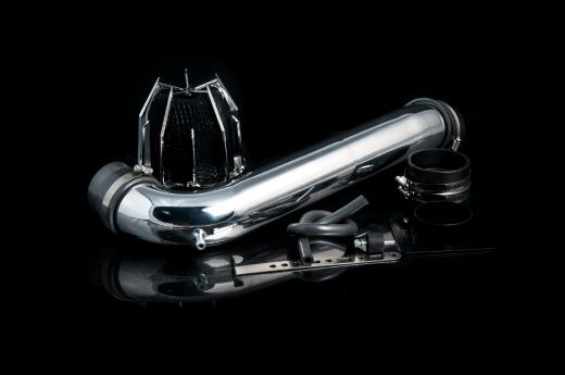 Weapon R Air Intake - Polished Chrome Cage w, Black Foam Filter