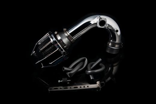 Weapon R Air Intake - Polished Chrome Cage w, Black Foam Filter