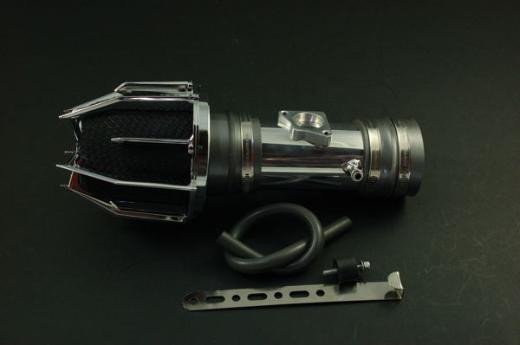 Weapon R Air Intake - Polished Chrome Cage w, Black Foam Filter