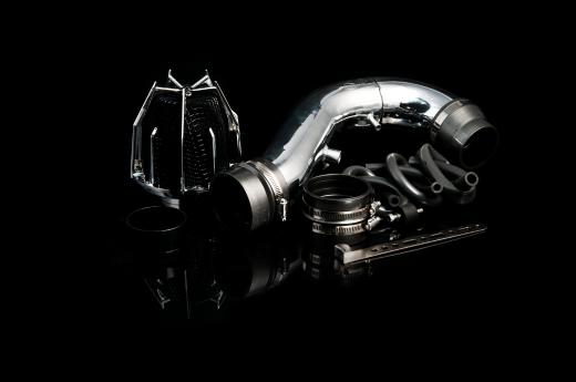 Weapon R Air Intake - Polished Chrome Cage w, Black Foam Filter