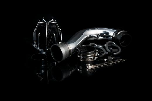 Weapon R Air Intake - Polished Chrome Cage w, Black Foam Filter