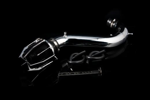 Weapon R Air Intake - Polished Chrome Cage w, Black Foam Filter