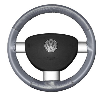 Wheelskins Steering Wheel Cover - EuroPerf, Perforated Top & Bottom (Grey)