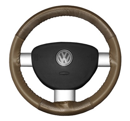 Wheelskins Steering Wheel Cover - EuroPerf, Perforated Top & Bottom (Oak)