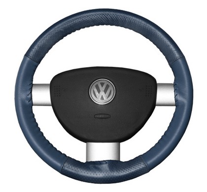 Wheelskins Steering Wheel Cover - EuroPerf, Perforated Top & Bottom (Sea Blue)