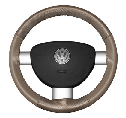 Wheelskins Steering Wheel Cover - EuroPerf, Perforated Top & Bottom (Sand)