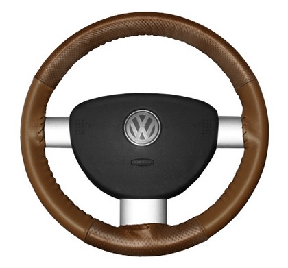 Wheelskins Steering Wheel Cover - EuroPerf, Perforated Top & Bottom (Tan)