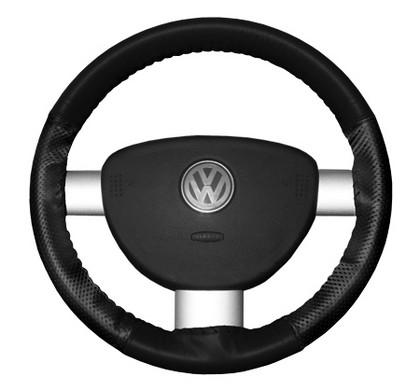 Wheelskins Steering Wheel Cover - EuroPerf, Perforated Sides (Black)