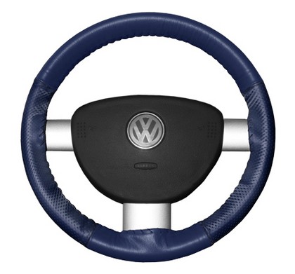 Wheelskins Steering Wheel Cover - EuroPerf, Perforated Sides (Blue)