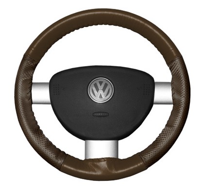 Wheelskins Steering Wheel Cover - EuroPerf, Perforated Sides (Brown)