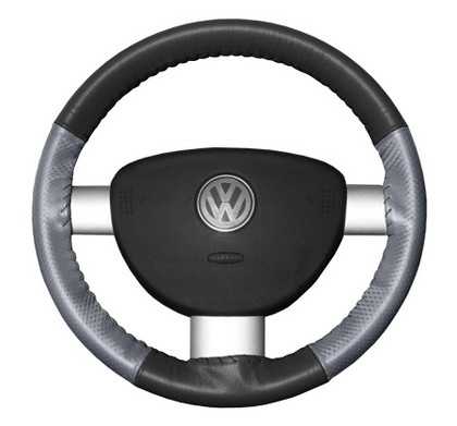 Wheelskins Steering Wheel Cover - EuroPerf, Perforated Sides (Charcoal Top / Grey Sides)