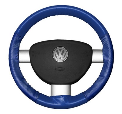 Wheelskins Steering Wheel Cover - EuroPerf, Perforated Sides (Cobalt)