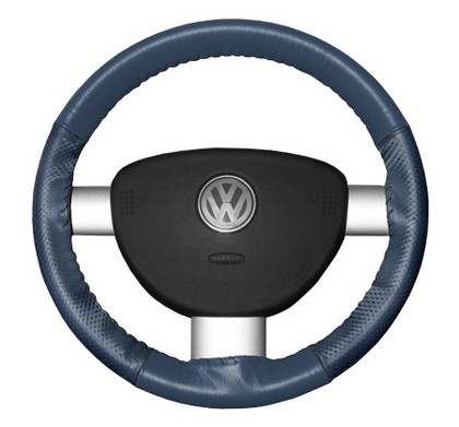 Wheelskins Steering Wheel Cover - EuroPerf, Perforated Sides (Sea Blue)