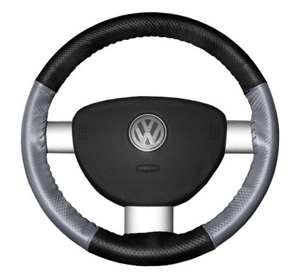 Wheelskins Steering Wheel Cover - EuroPerf, Perforated All Around (Black Top / Grey Sides)