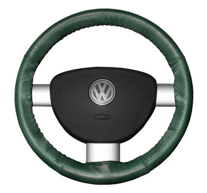 Wheelskins Steering Wheel Cover - EuroPerf, Perforated All Around (Green)