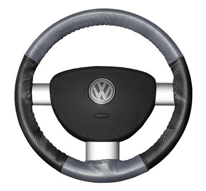 Wheelskins Steering Wheel Cover - EuroPerf, Perforated All Around (Grey Top / Charcoal Sides)