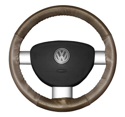 Wheelskins Steering Wheel Cover - EuroPerf, Perforated All Around (Oak Top / Sand Sides)