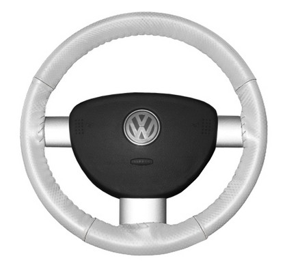 Wheelskins Steering Wheel Cover - EuroPerf, Perforated All Around (White)