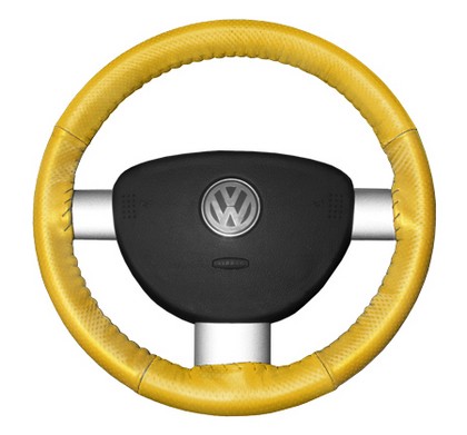 Wheelskins Steering Wheel Cover - EuroPerf, Perforated All Around (Yellow)