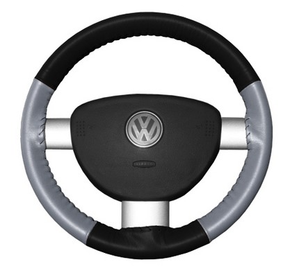 Wheelskins Steering Wheel Cover - Eurotone (Black Top / Grey Sides)