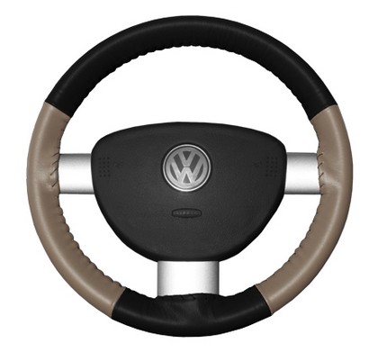 Wheelskins Steering Wheel Cover - Eurotone (Black Top / Sand Sides)