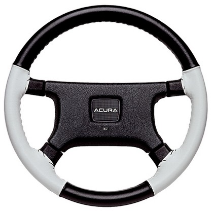 Wheelskins Steering Wheel Cover - Eurotone (Black Top / White Sides)