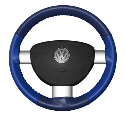 Wheelskins Steering Wheel Cover - Eurotone (Blue Top / Cobalt Sides)