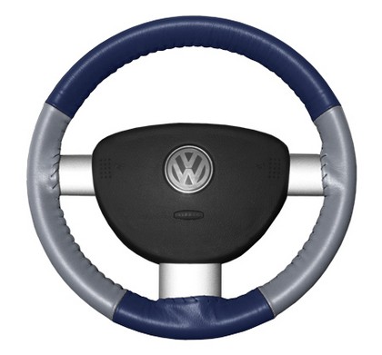 Wheelskins Steering Wheel Cover - Eurotone (Blue Top / Grey Sides)