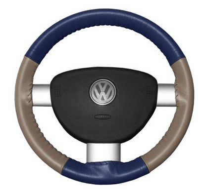 Wheelskins Steering Wheel Cover - Eurotone (Blue Top / Sand Sides)