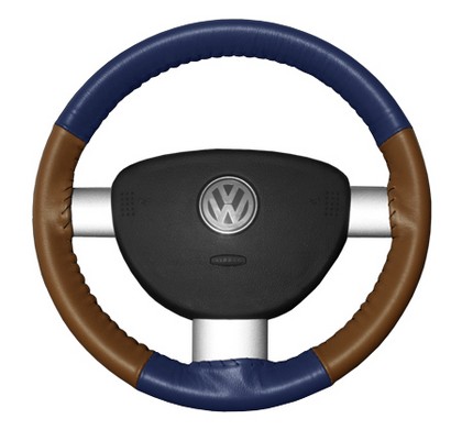 Wheelskins Steering Wheel Cover - Eurotone (Blue Top / Tan Sides)