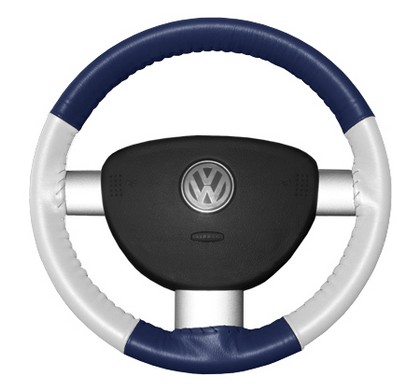 Wheelskins Steering Wheel Cover - Eurotone (Blue Top / White Sides)