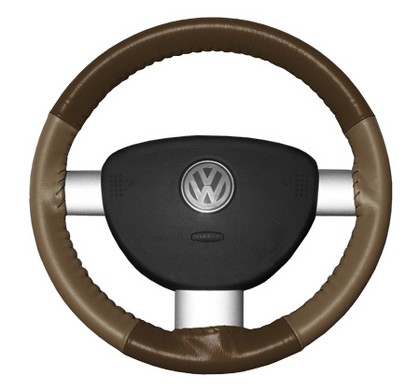 Wheelskins Steering Wheel Cover - Eurotone (Brown Top / Oak Sides)