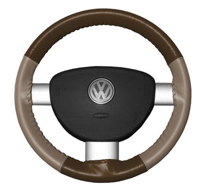 Wheelskins Steering Wheel Cover - Eurotone (Brown Top / Sand Sides)