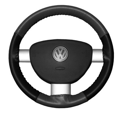 Wheelskins Steering Wheel Cover - Eurotone (Charcoal Top / Black Sides