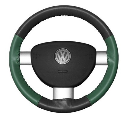 Wheelskins Steering Wheel Cover - Eurotone (Charcoal Top / Green Sides)