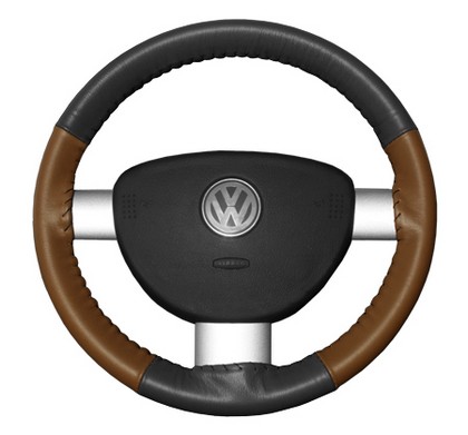 Wheelskins Steering Wheel Cover - Eurotone (Charcoal Top / Tan Sides)