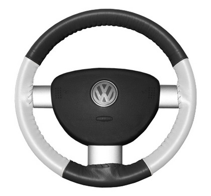 Wheelskins Steering Wheel Cover - Eurotone (Charcoal Top / White Sides)