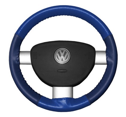 Wheelskins Steering Wheel Cover - Eurotone (Cobalt Top / Blue Sides)