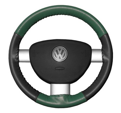 Wheelskins Steering Wheel Cover - Eurotone (Green Top / Charcoal Sides)