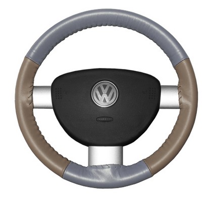 Wheelskins Steering Wheel Cover - Eurotone (Grey Top / Sand Sides)