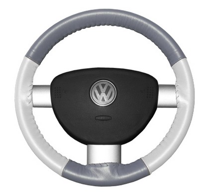 Wheelskins Steering Wheel Cover - Eurotone (Grey Top / White Sides)