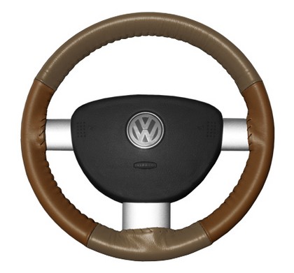 Wheelskins Steering Wheel Cover - Eurotone (Oak Top / Tan Sides)